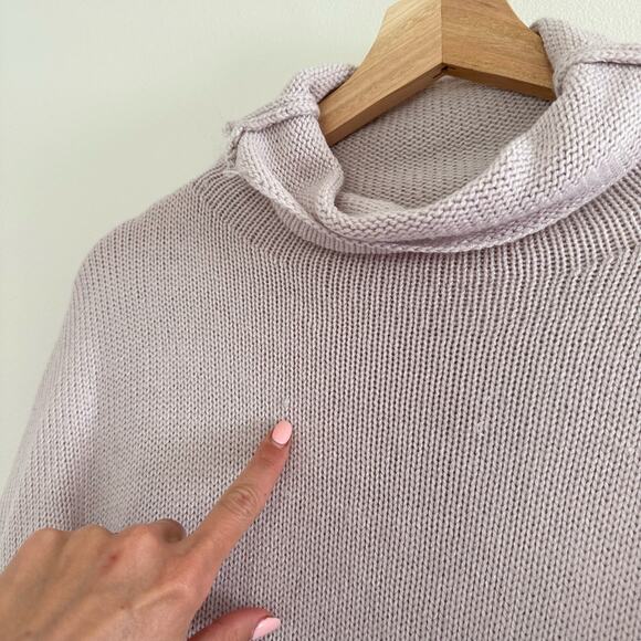 Lolë Iverness Knit Pullover Cowl Neck Poncho Sweater Pink - Picture 7 of 10